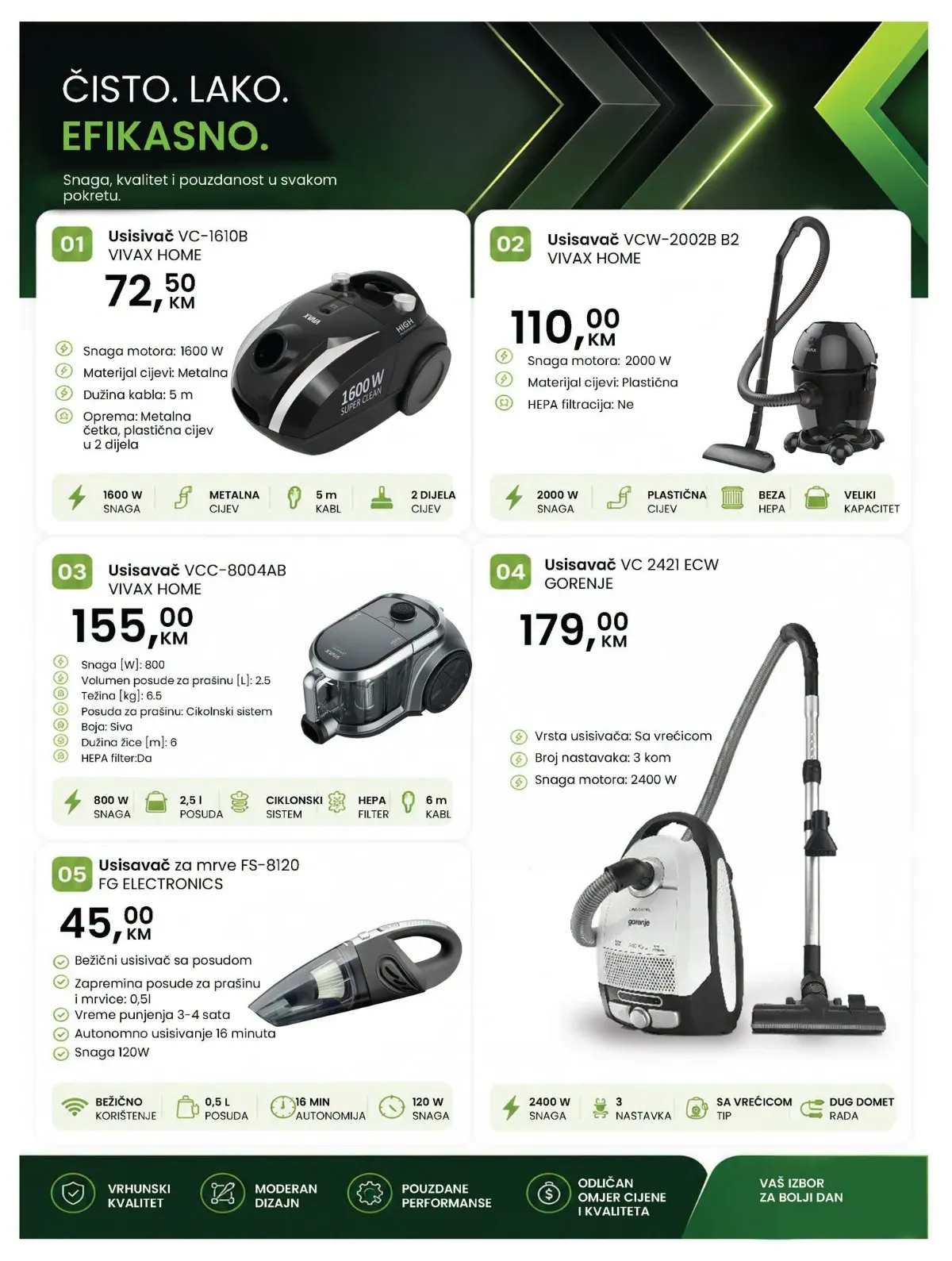Fortuna HOME katalog avgust 2026 – stranica 3, usisivači Vivax, Gorenje i FG Electronics