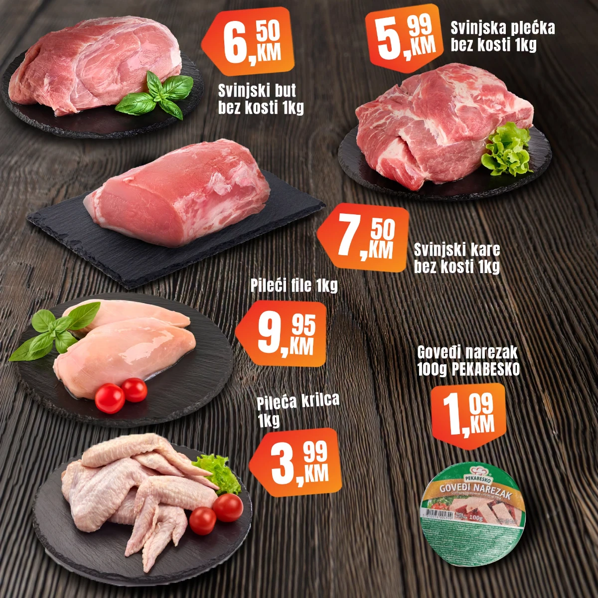 Fortuna Market vikend akcija strana 2 – svinjska plećka, svinjski but, pileći file, pileća krilca i goveđi narezak