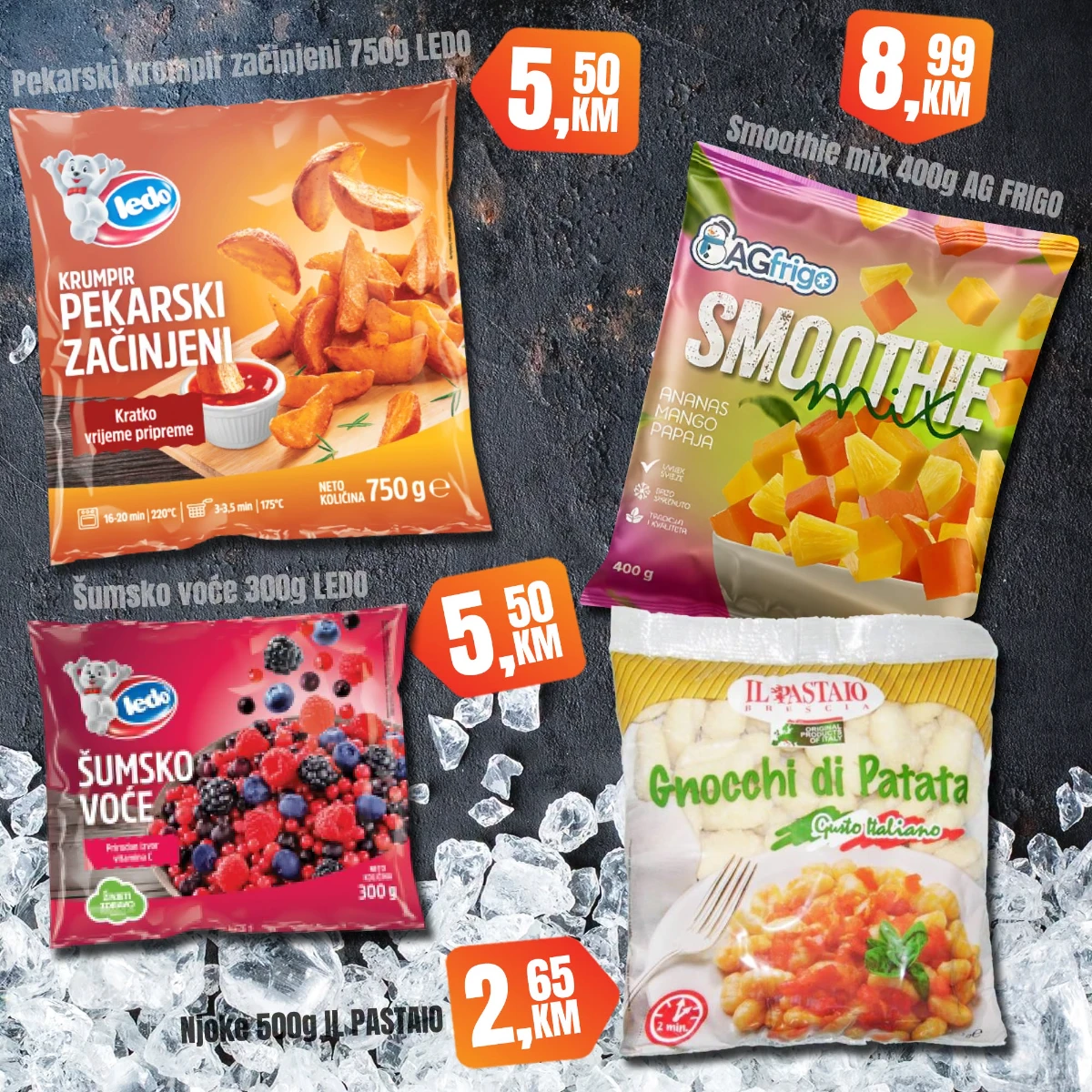 Fortuna Market vikend akcija strana 6 – smrznuto voće, smoothie mix, njoke i pekarski krompir po akcijskim cijenama
