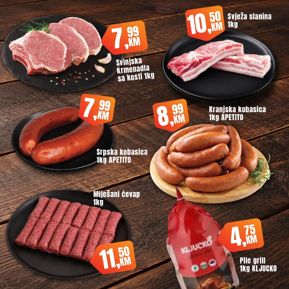 Fortuna Market vikend akcija 18.07. do 19.07.2026. – svinjska krmenadla, slanina, kobasice, ćevapi i pile grill
