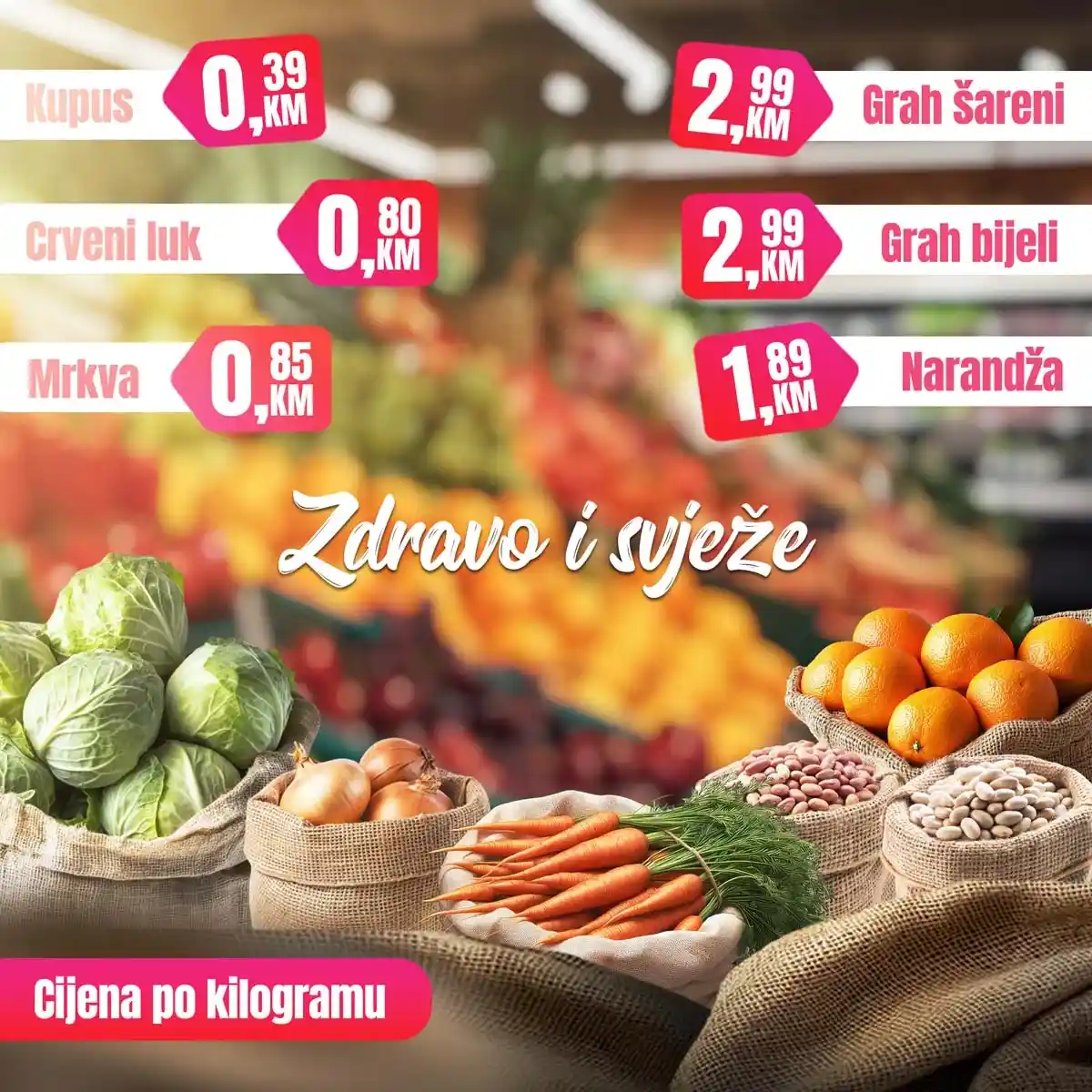 Fortuna Market vikend akcija strana 3 velika sniženja BiH februar 2026