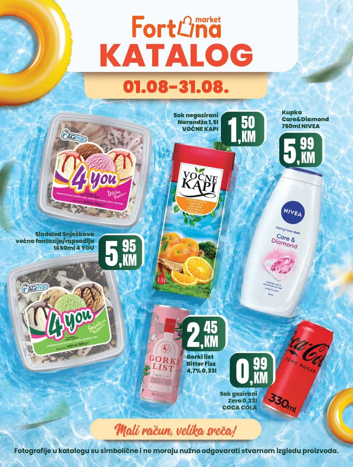 Fortuna Market katalog za avgust 2026. – akcije na prehranu, meso, mliječne proizvode, piće, kozmetiku i proizvode za domaćinstvo do 31.08.2026.