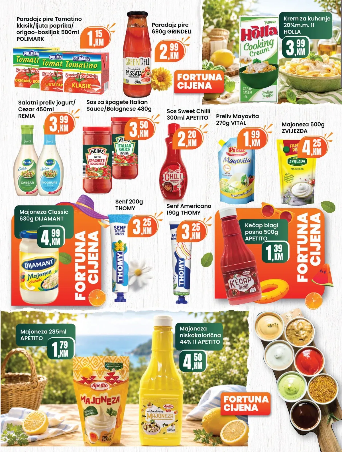 Fortuna Market katalog za avgust 2026. – strana 9, prehrambeni proizvodi na akciji