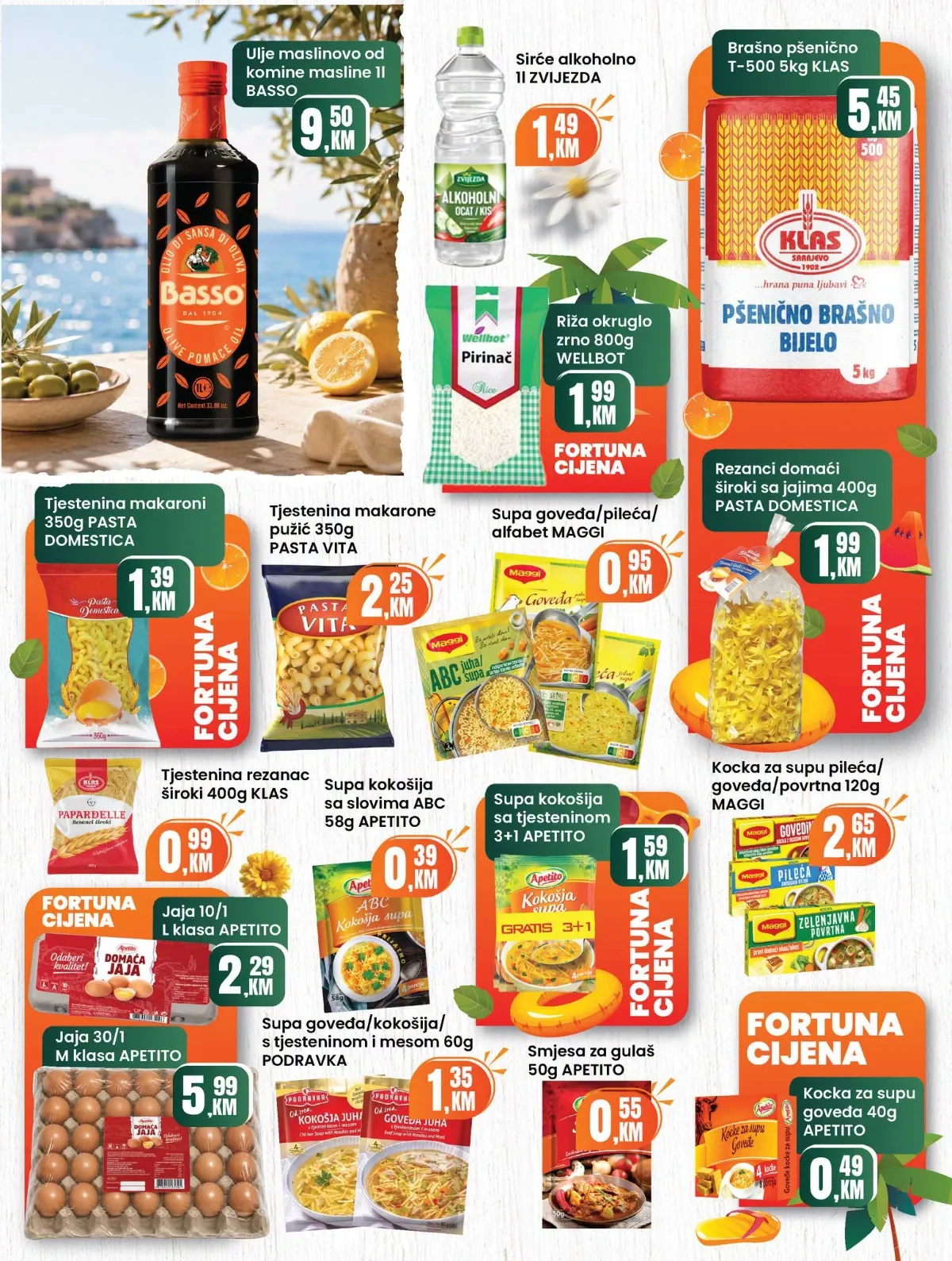 Fortuna Market katalog za avgust 2026. – strana 10, akcijske cijene prehrambenih proizvoda