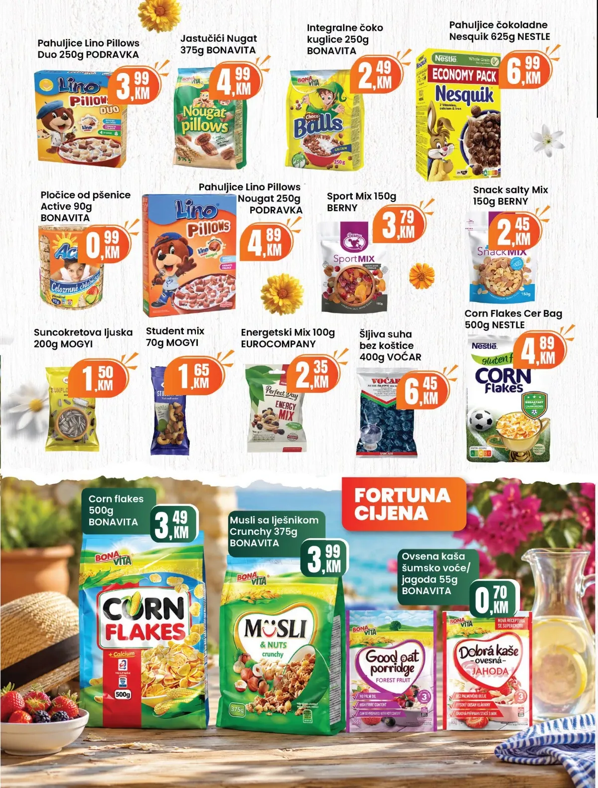 Fortuna Market katalog za avgust 2026. – strana 17, akcije na prehrambene proizvode