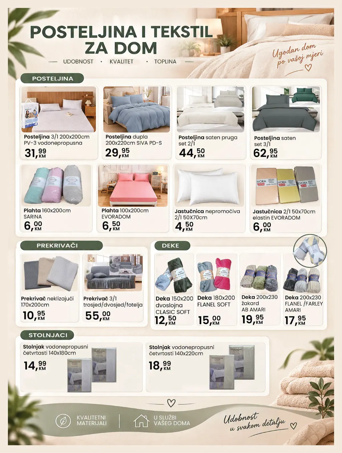 Fortuna HOME katalog – posteljina, prekrivači, deke i jastuci za dom