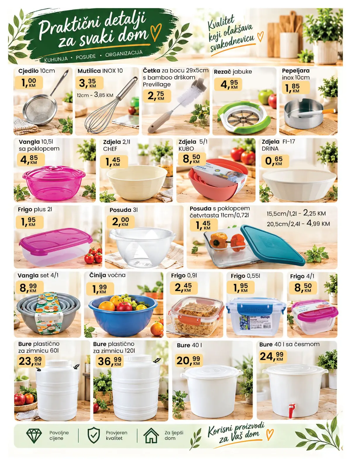 Fortuna HOME katalog – posude, kante, čaše i praktični proizvodi za domaćinstvo