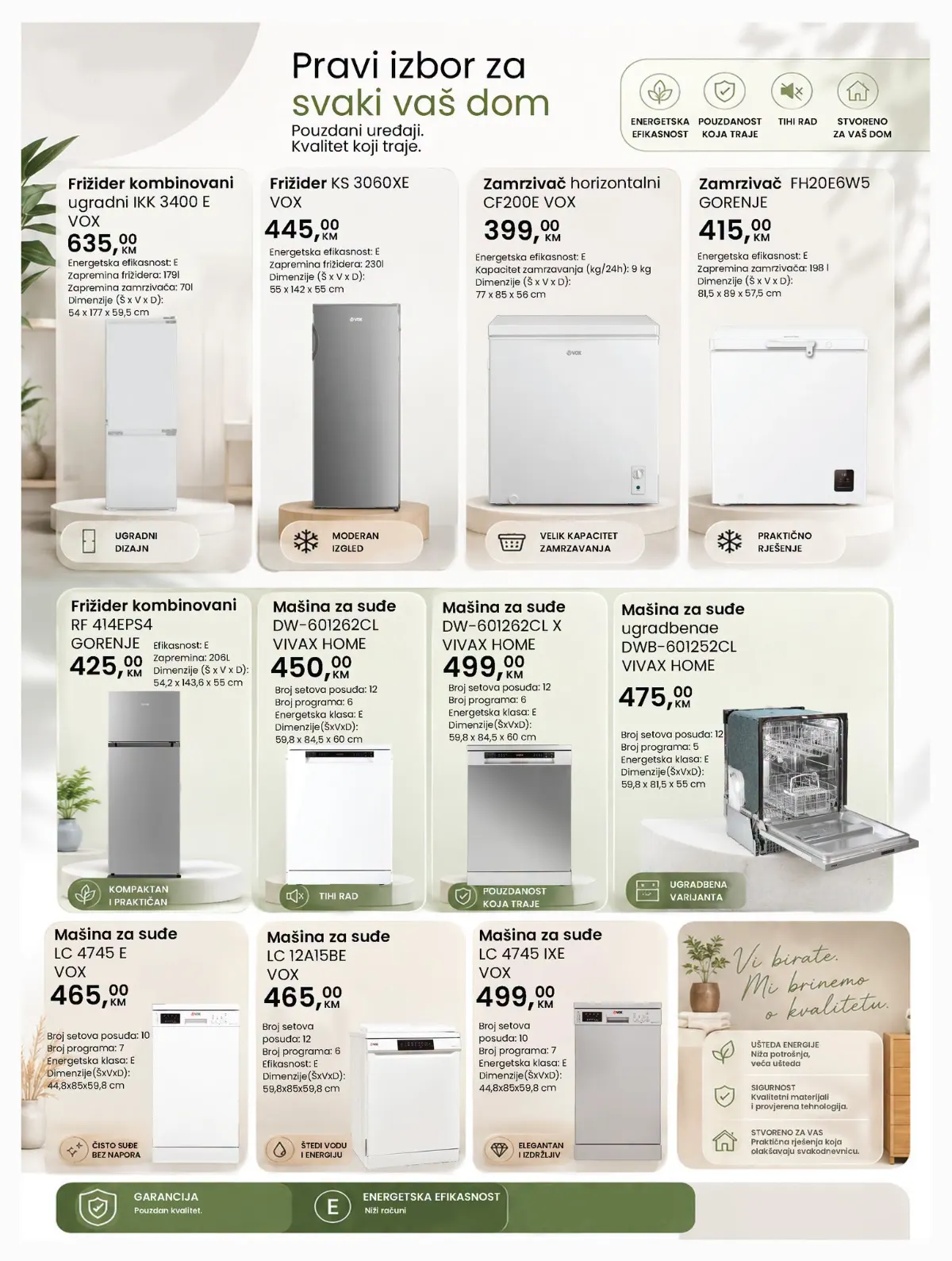 Fortuna HOME katalog – frižideri, zamrzivači i mašine za suđe