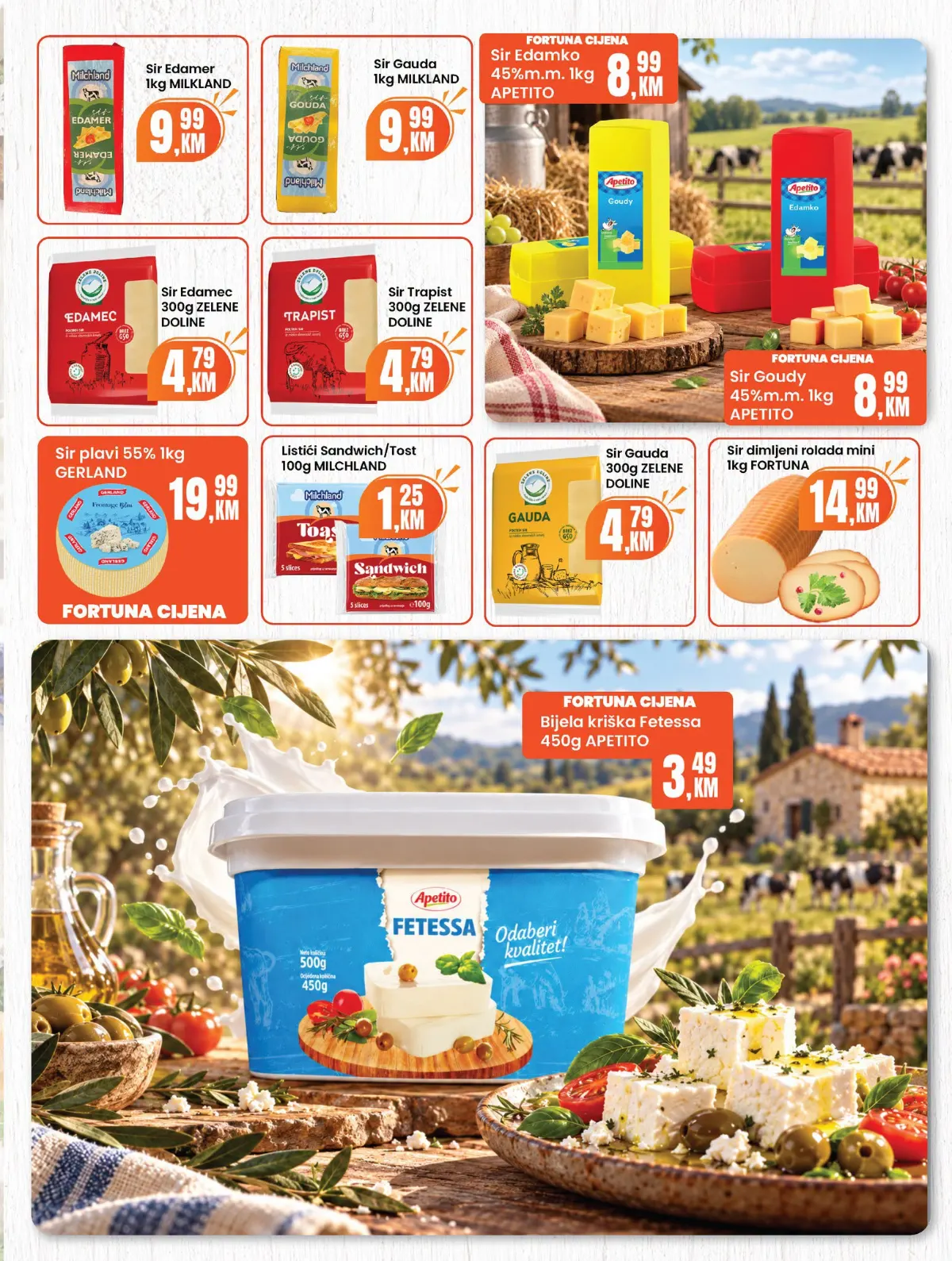 Fortuna Market katalog oktobar 2026. – sirevi i feta