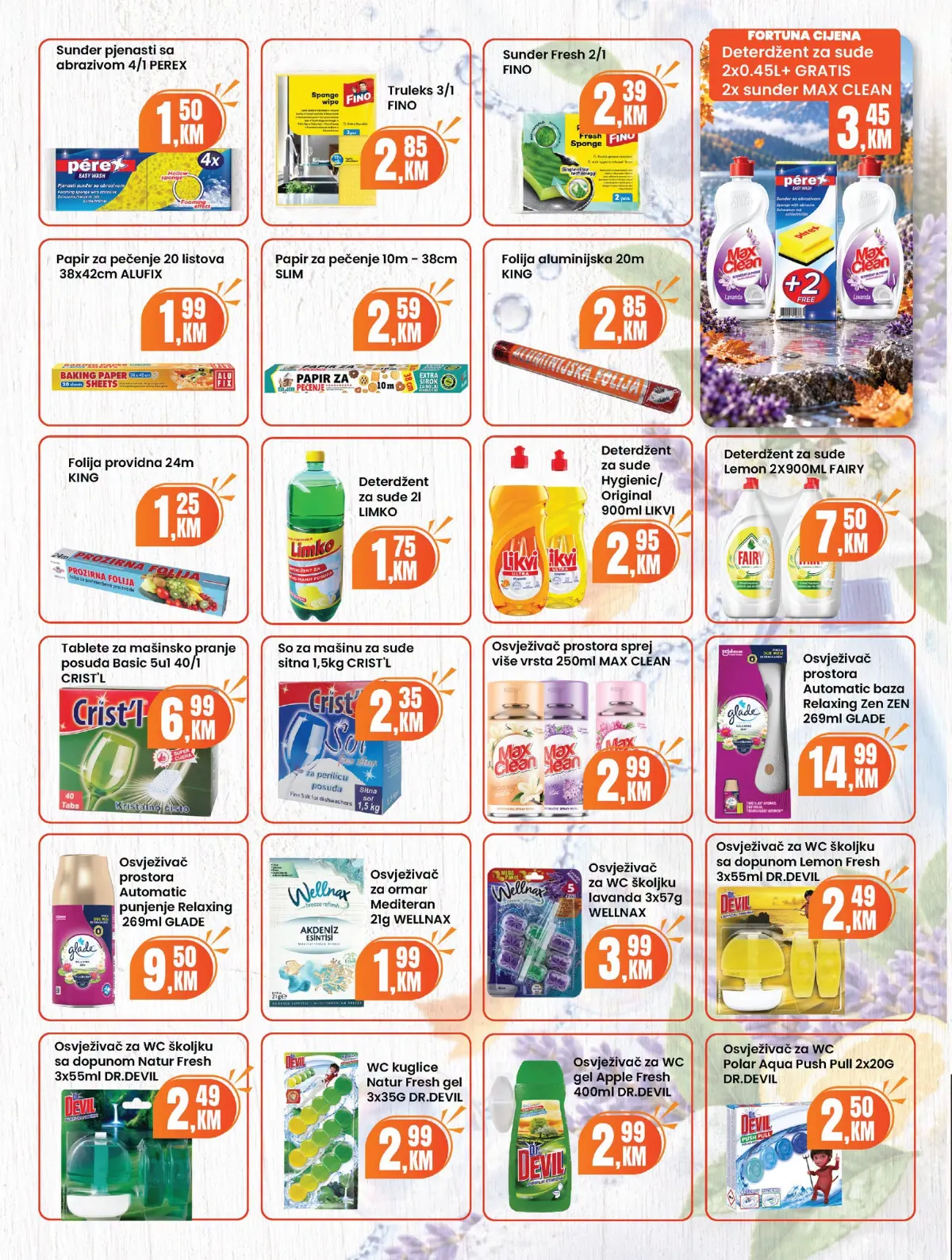 Fortuna Market katalog oktobar 2026. – sredstva za čišćenje i pranje suđa
