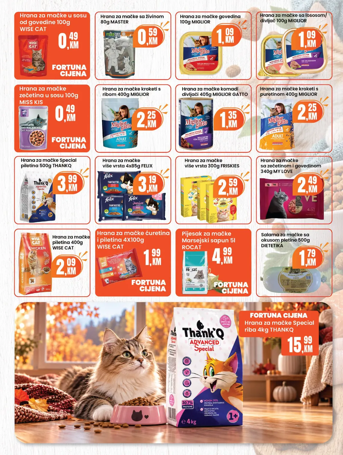Fortuna Market katalog oktobar 2026. – hrana i oprema za mačke