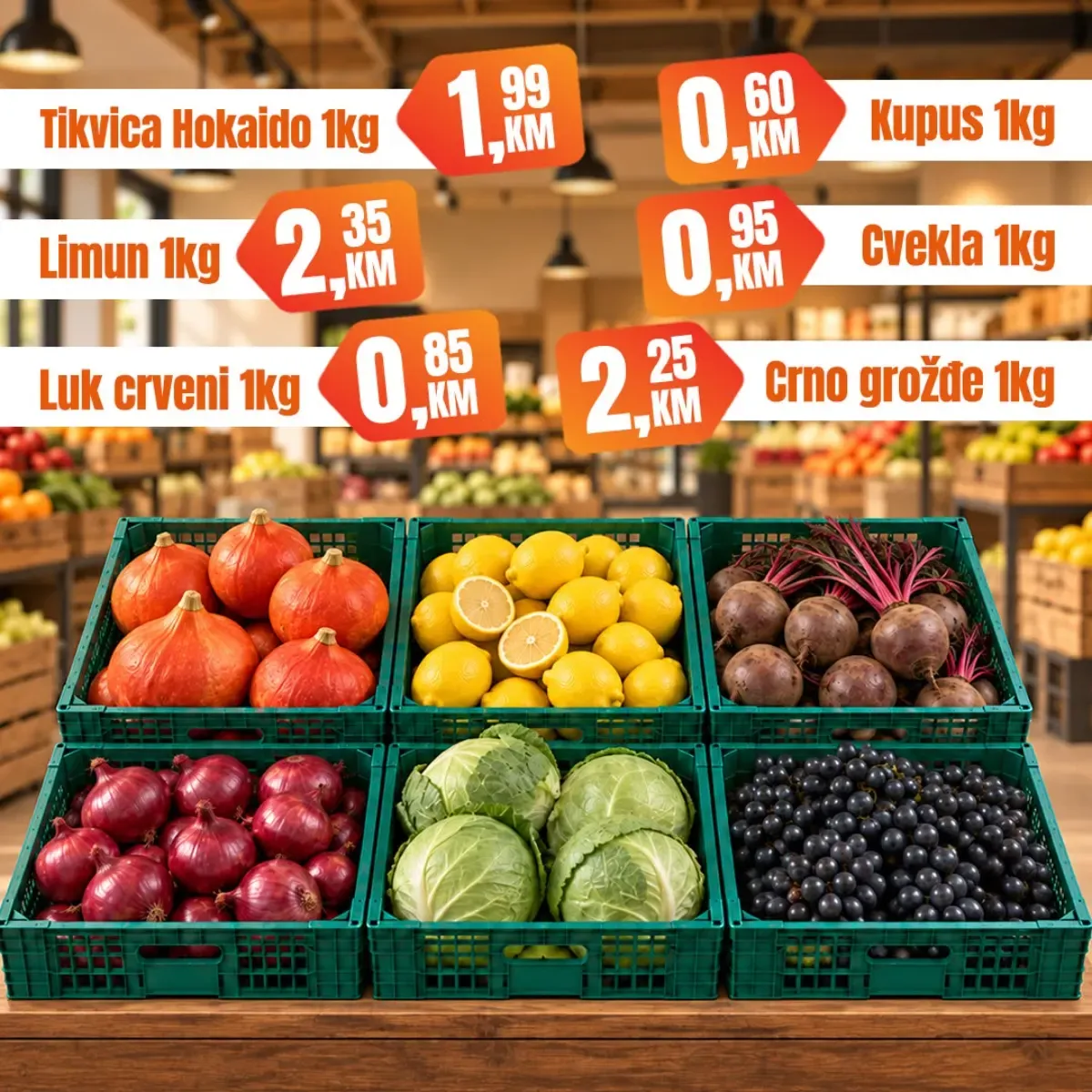 Fortuna Market akcija – voće i povrće na sniženju