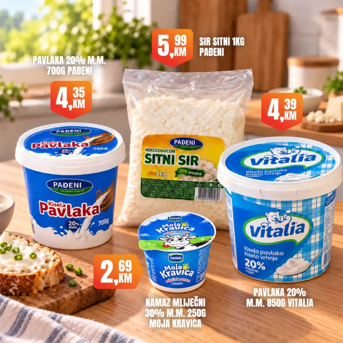 Fortuna Market akcija – pavlaka, sir i mliječni namazi