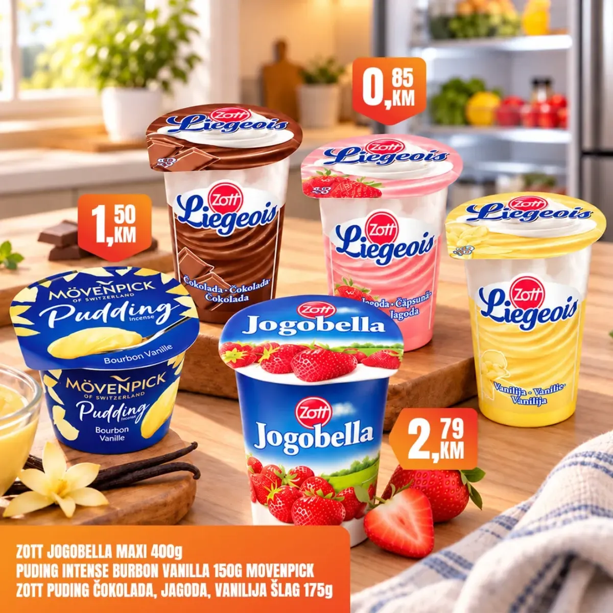 Fortuna Market akcija – Zott Jogobella, Liegeois i Mövenpick deserti