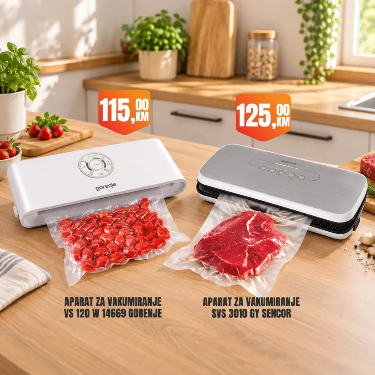 Fortuna Market akcija – aparati za vakuumiranje Gorenje i Sencor