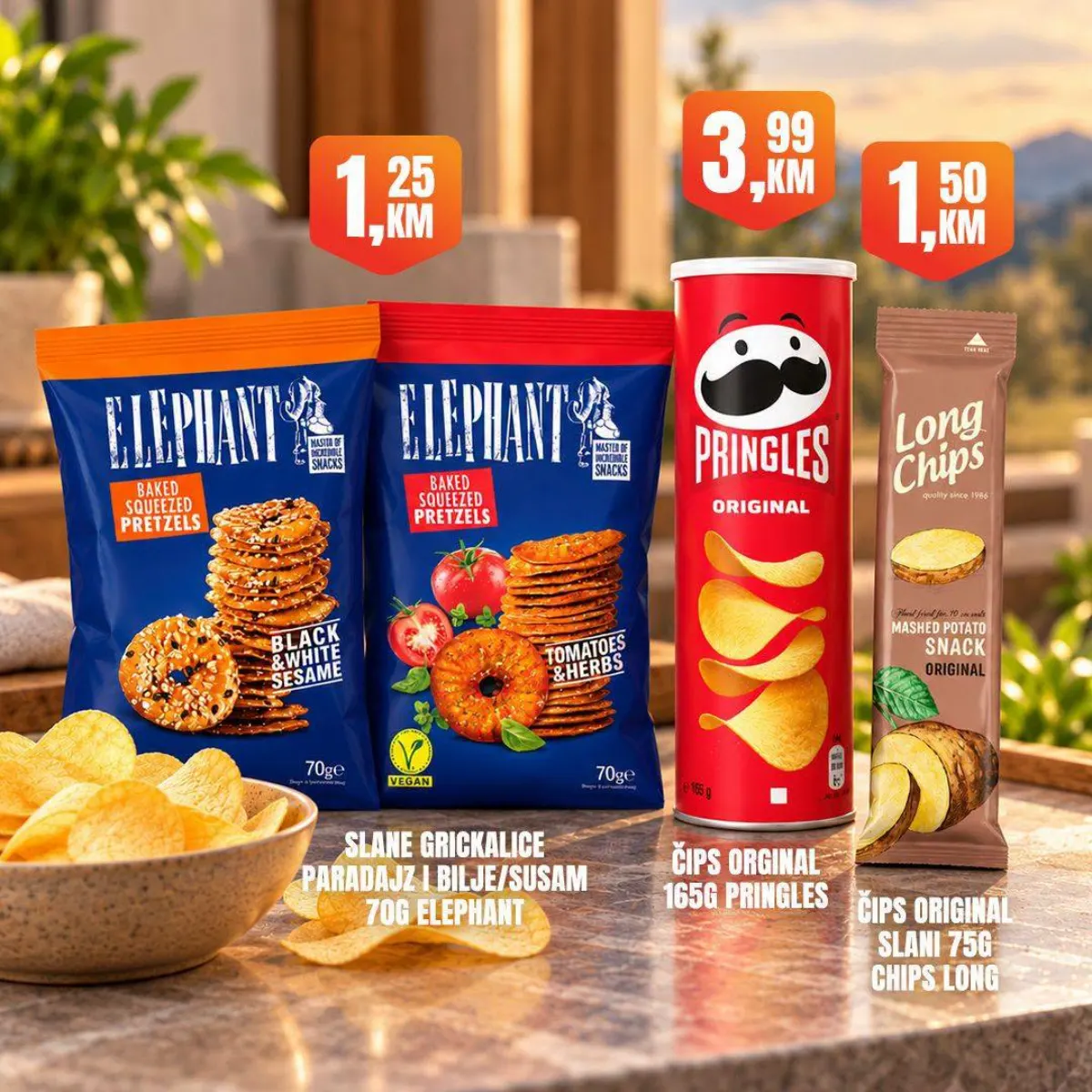 Fortuna Market vikend akcija – Elephant grickalice, Pringles i Long Chips po posebnim cijenama
