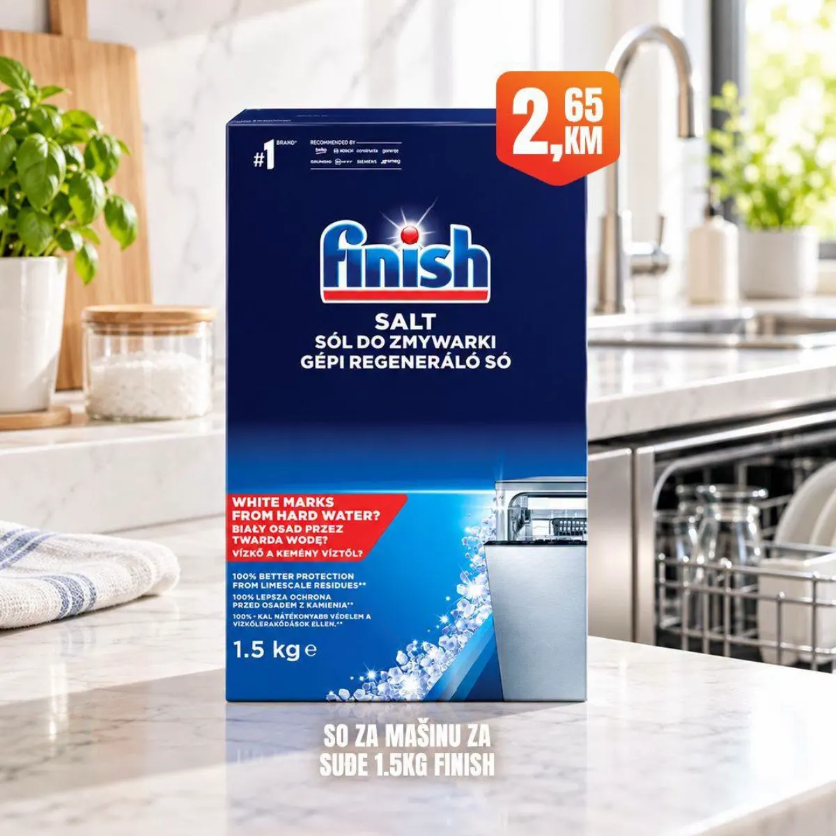 Fortuna Market vikend akcija – Finish so za mašinu za suđe 1,5 kg po akcijskoj cijeni