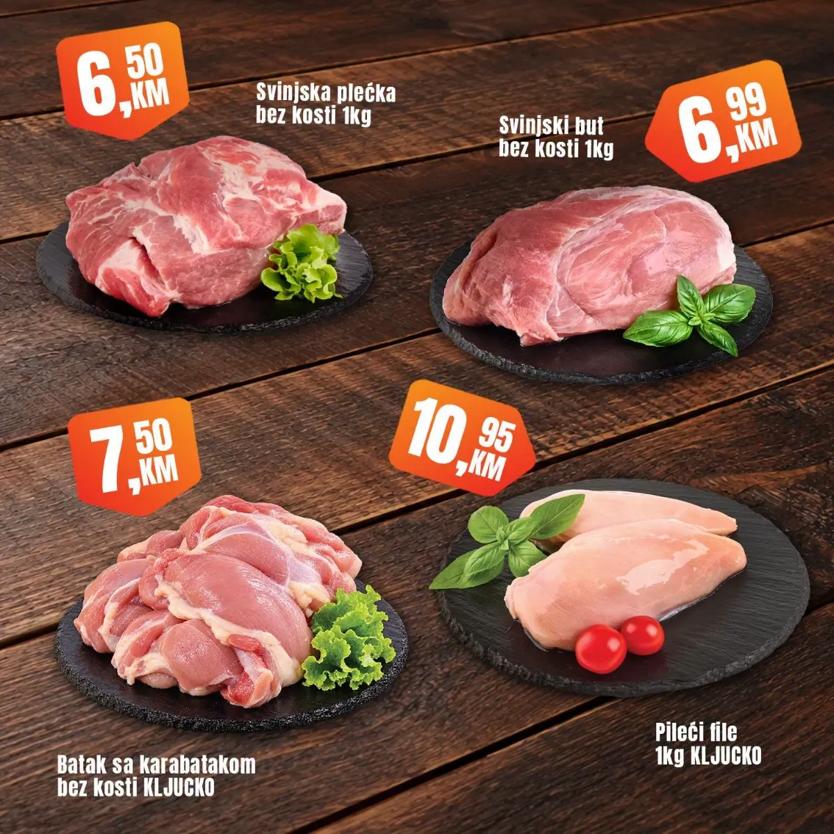 Fortuna Market vikend akcija – svinjska plećka, svinjski but, pileći batak i pileći file po akcijskim cijenama