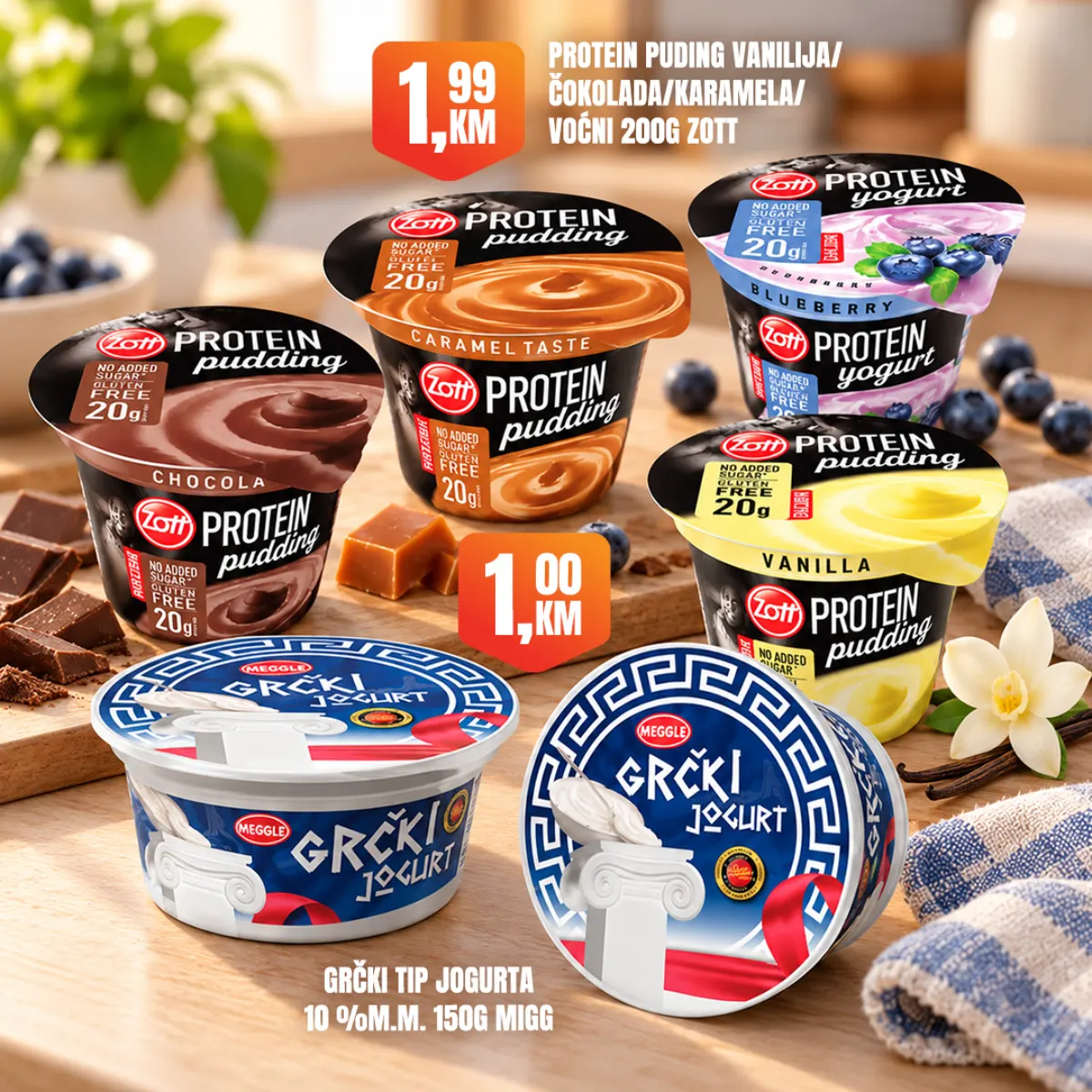 Fortuna vikend akcija – Zott proteinski puding i Migg jogurt grčkog tipa