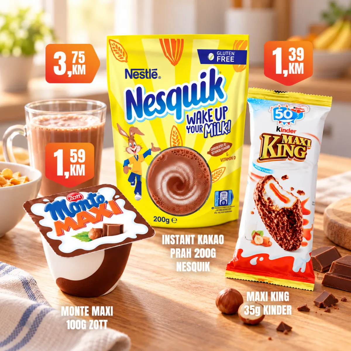 Fortuna vikend akcija – Nesquik kakao, Zott Monte Maxi i Kinder Maxi King