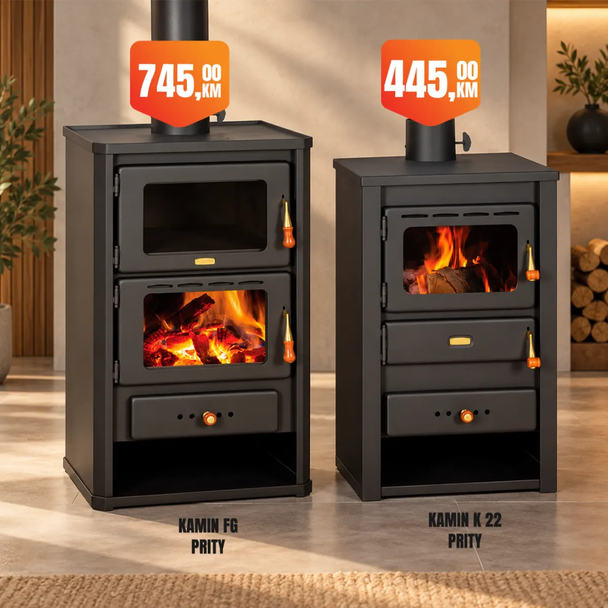Fortuna vikend akcija – Prity kamini FG i K 22