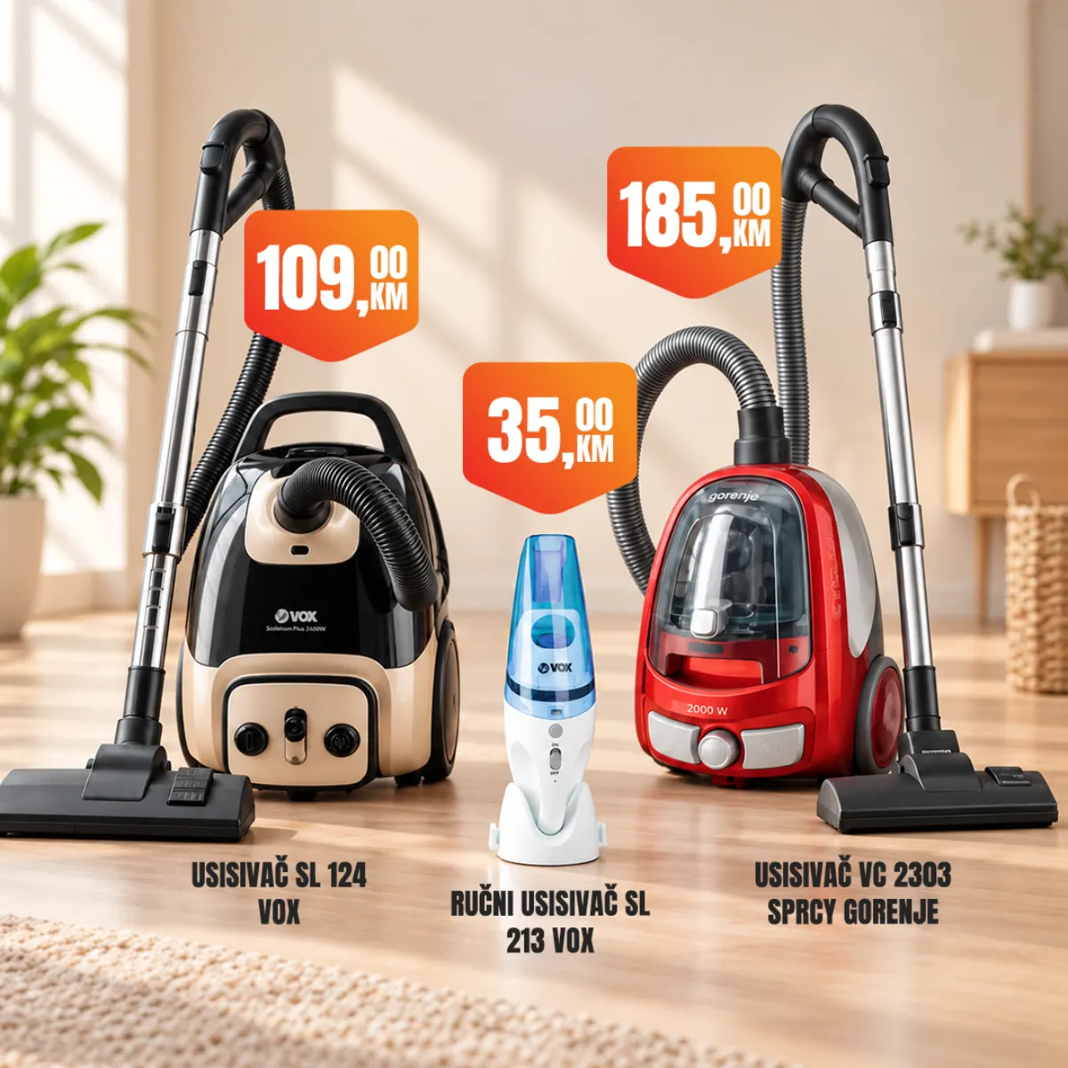 Fortuna vikend akcija – Vox i Gorenje usisivači