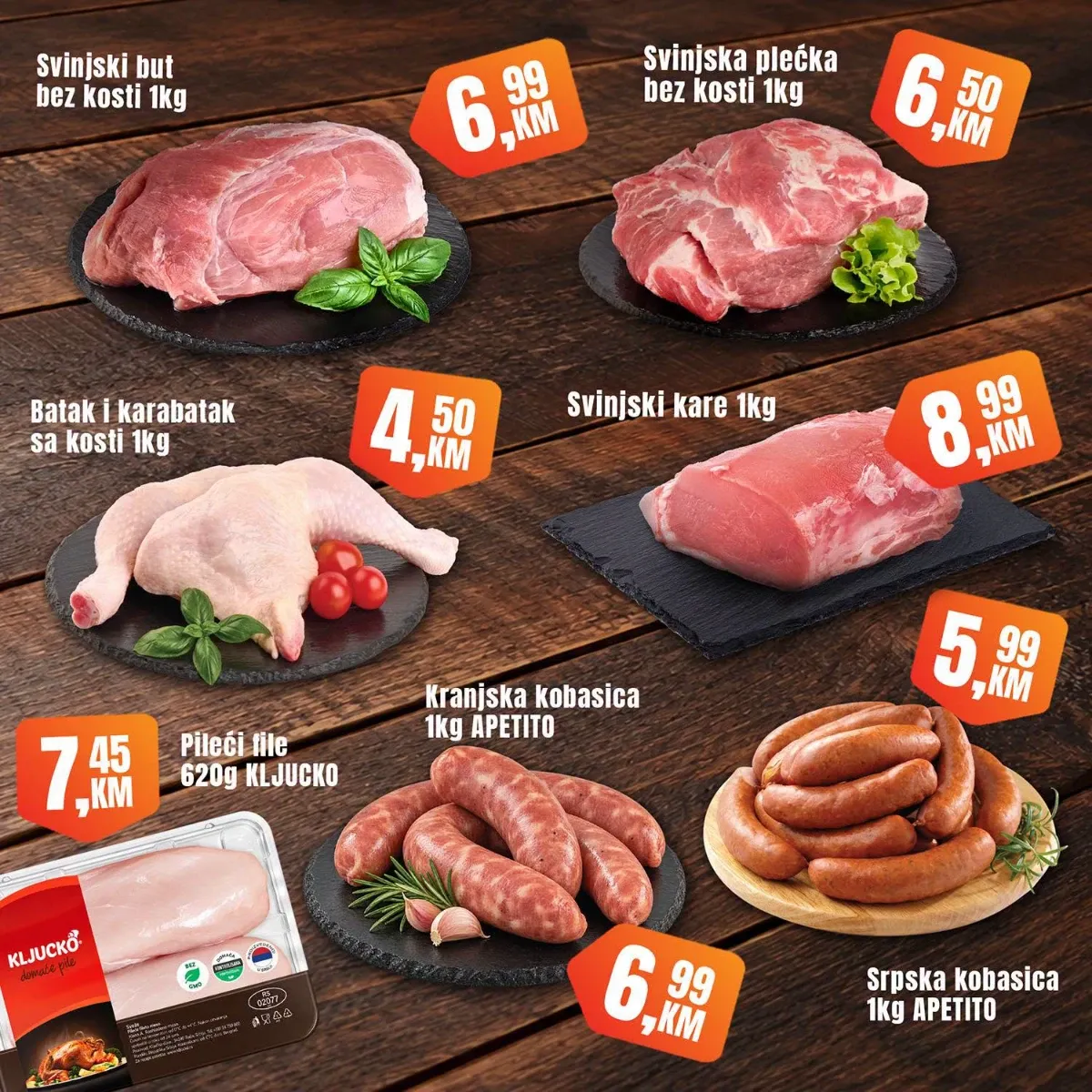 Fortuna Market vikend akcija – batak i karabatak 4,50 KM, svinjska plećka 6,50 KM i pileći file 7,45 KM