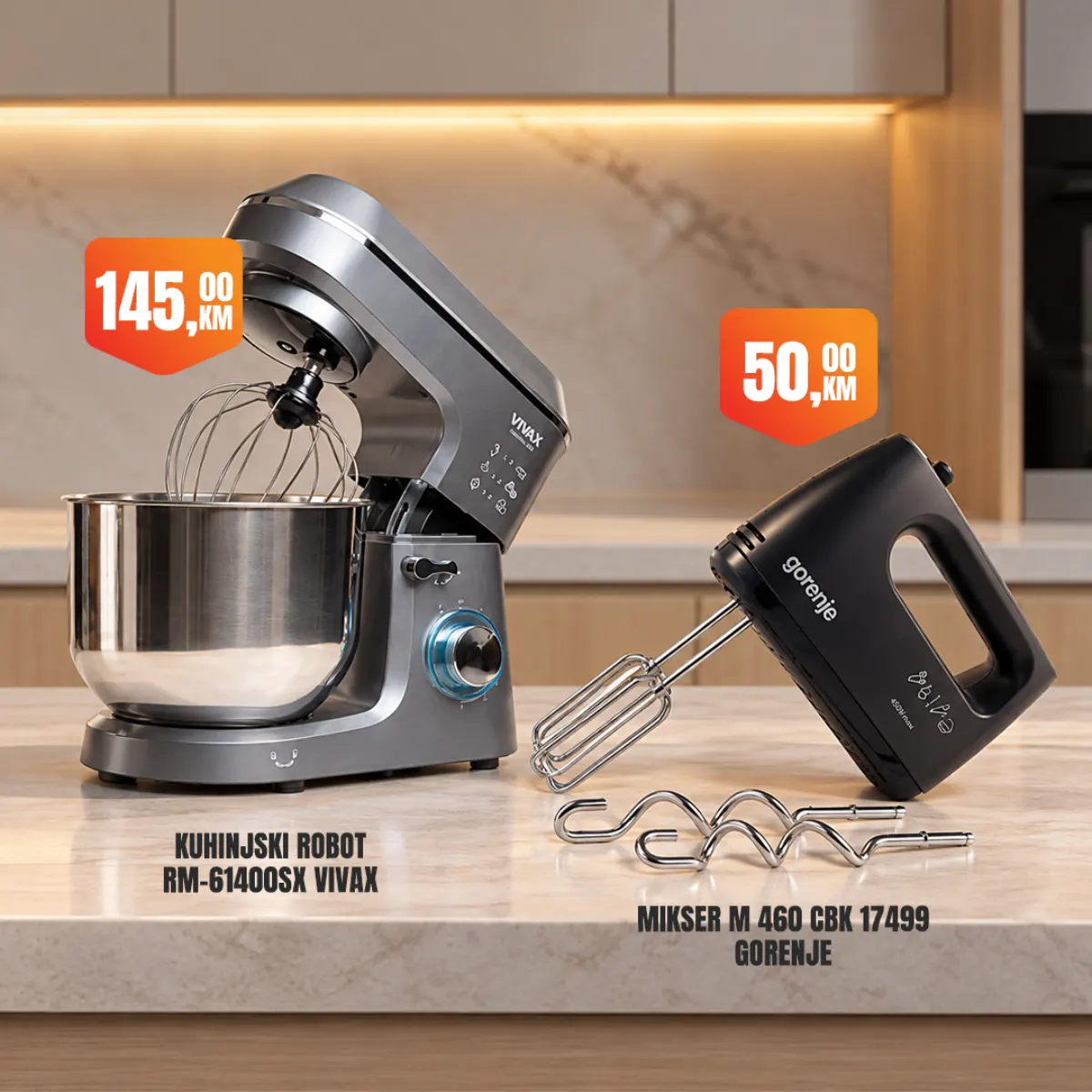 Fortuna HOME – Vivax kuhinjski robot 145 KM i Gorenje mikser 50 KM