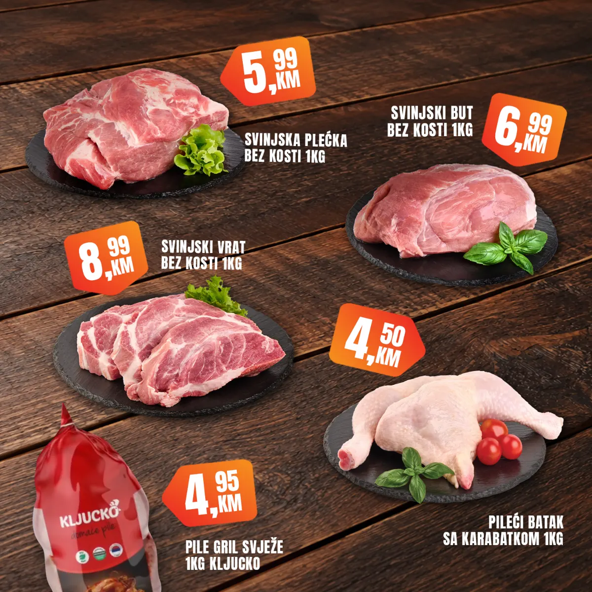 Fortuna Market – svinjska plećka 5,99 KM, svinjski but 6,99 KM i svinjski vrat 8,99 KM po kilogramu