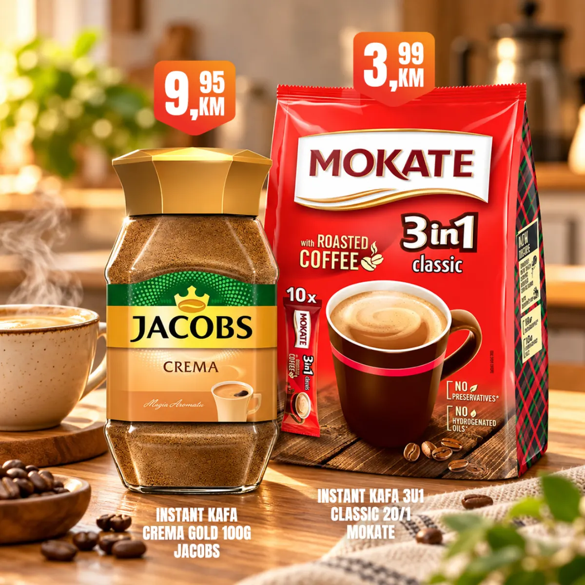 Fortuna Market – Jacobs Crema Gold kafa 9,95 KM i Mokate 3u1 3,99 KM