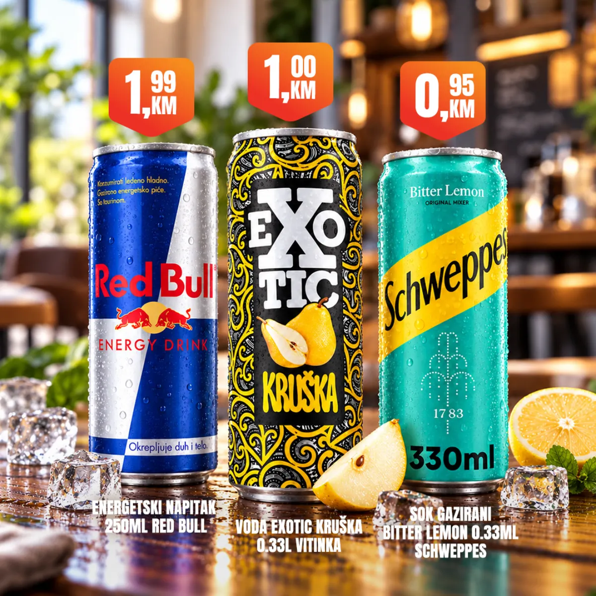 Fortuna Market – Red Bull 1,99 KM, Vitinka Exo kruška 1 KM i Schweppes Bitter Lemon 0,95 KM