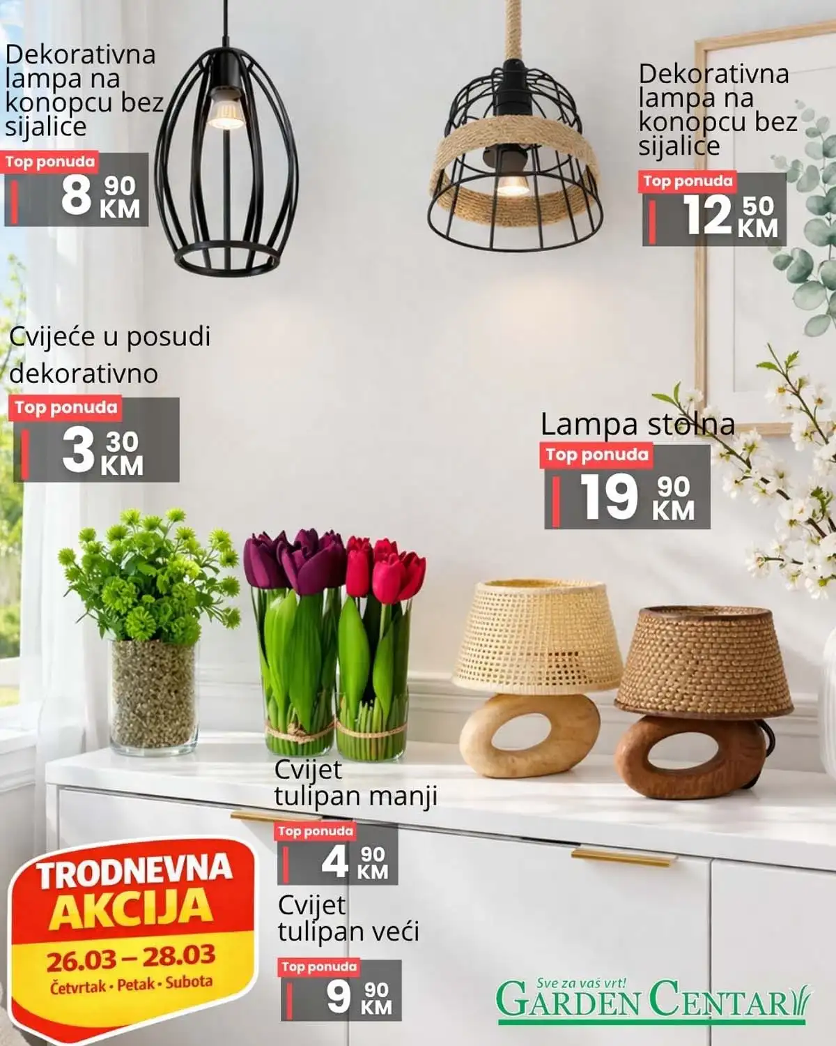 Garden centar akcija trodnevna sniženja vrt i oprema do 28.03.2026 Bosna