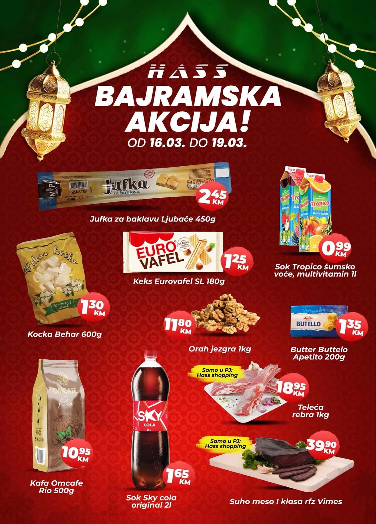 Hass Komerc Bajramska akcija katalog – sniženja prehrane, pića i kućnih proizvoda do 19. marta 2026