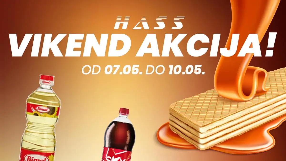 HASS vikend akcija do 10.05.2026 – Sky Cola 0,85 KM, Jadro napolitanke 1,99 KM i Persil 10,95 KM