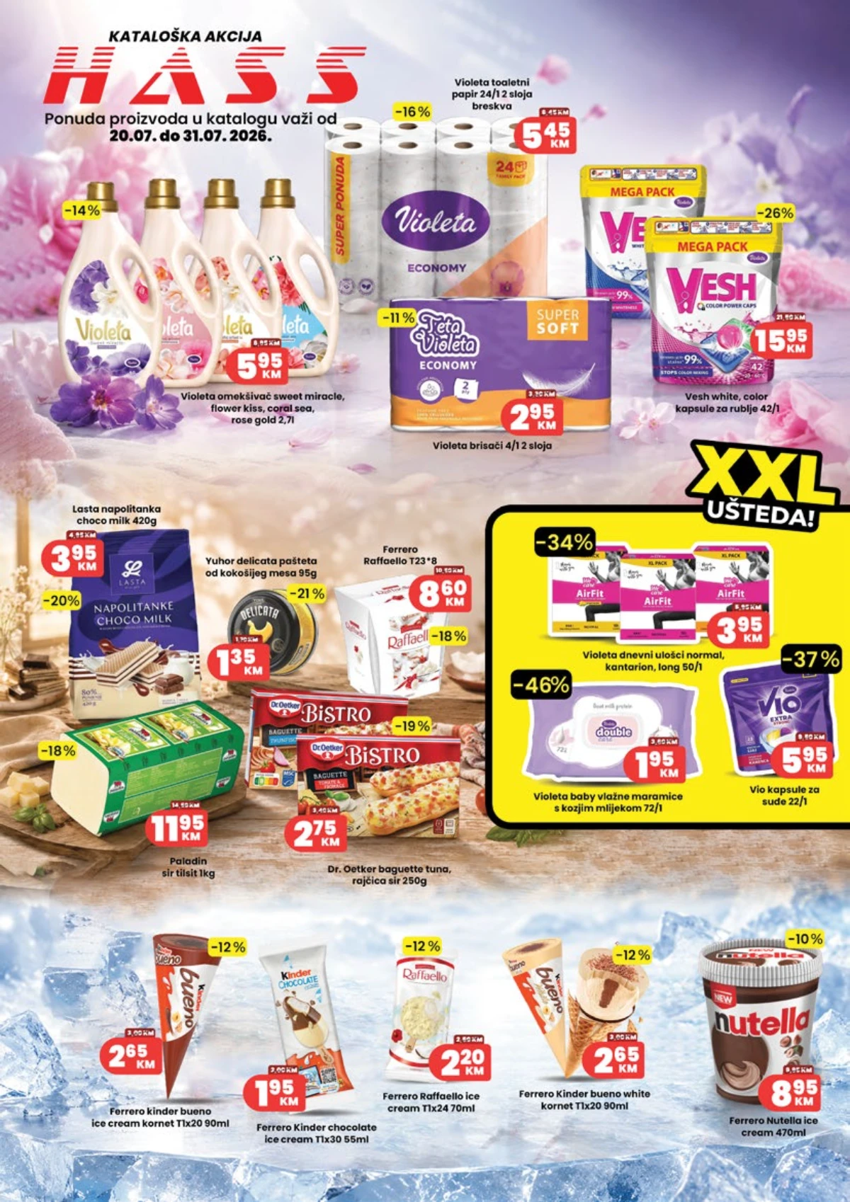 HASS katalog do 31.07.2026. – XXL uštede na prehrani, piću, kućnim potrepštinama, tekstilu i tehnici