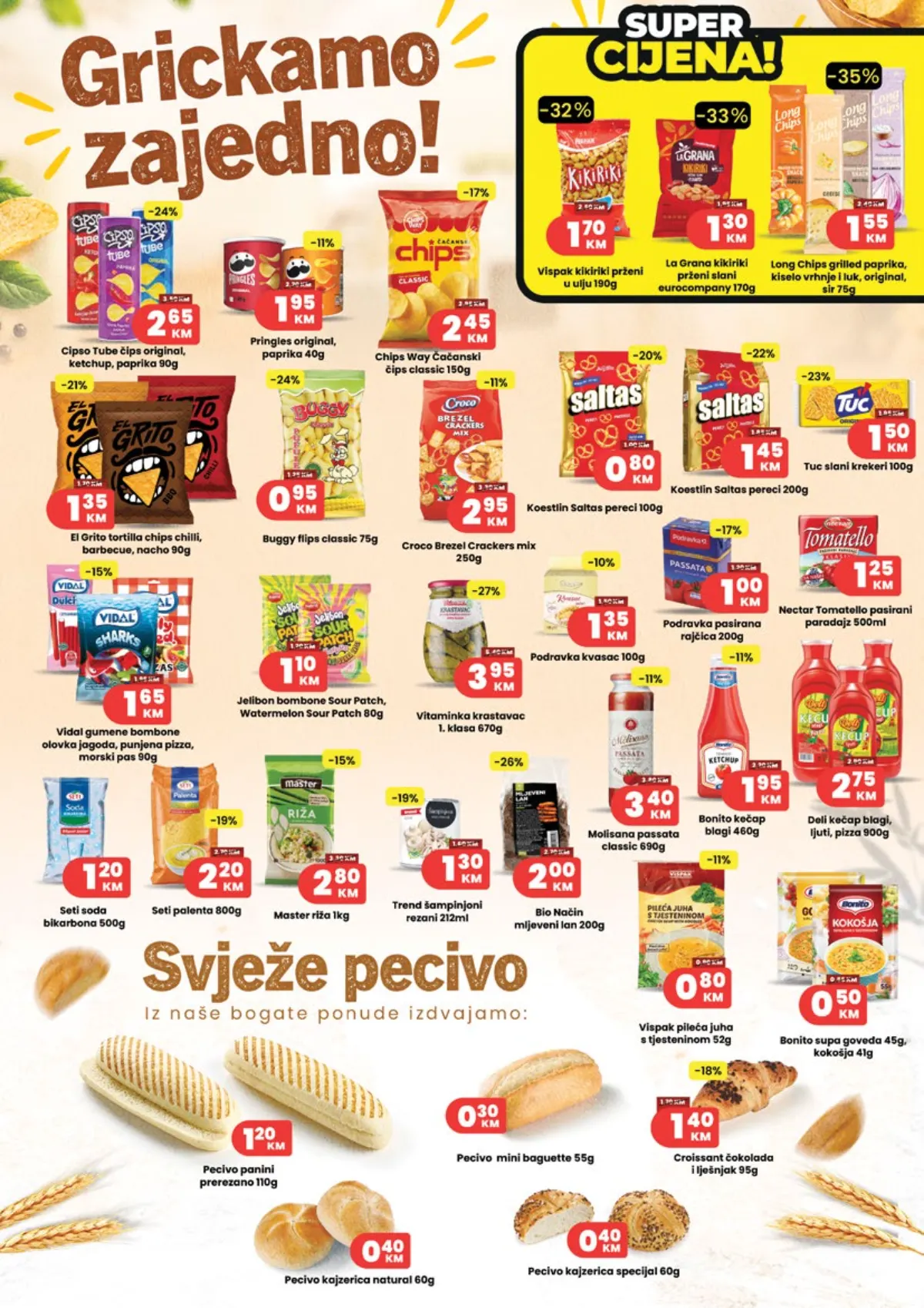 HASS katalog 05–15.10.2026. – grickalice, tjestenina, umaci i svježe pecivo
