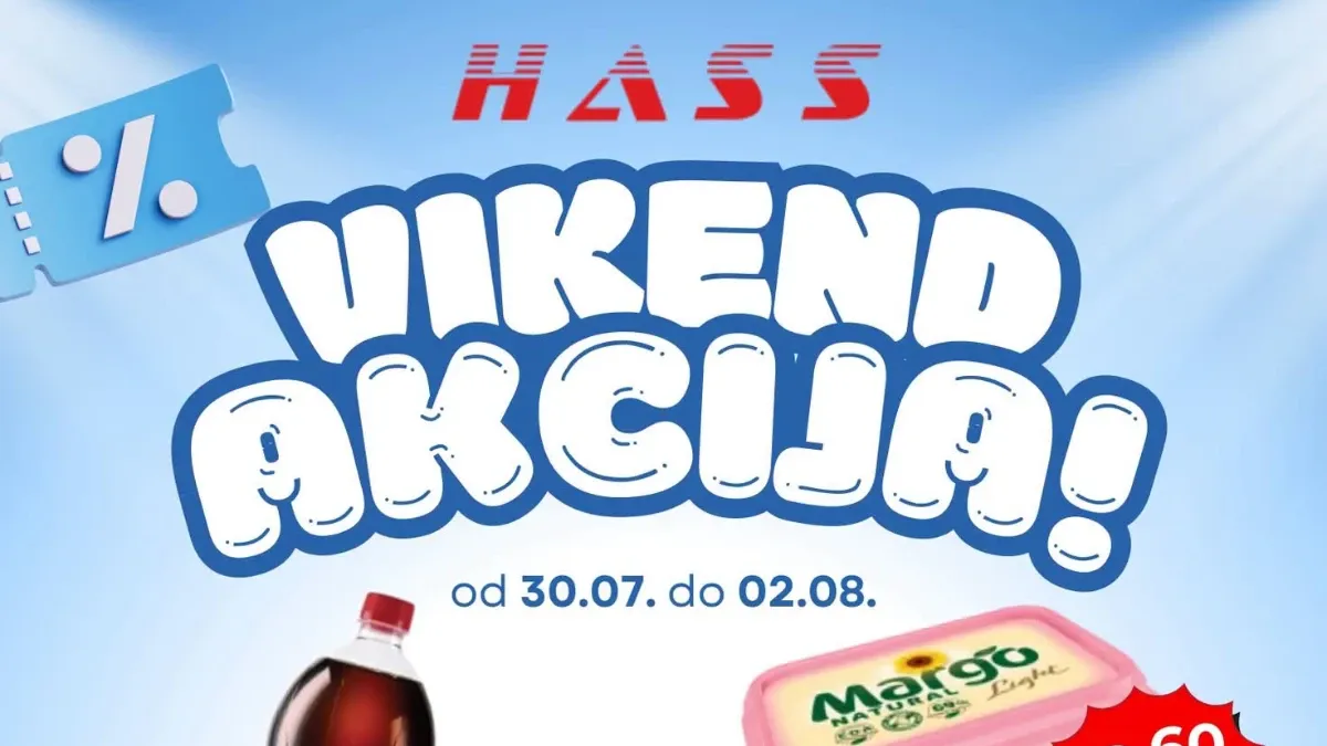 HASS vikend akcija do 02.08.2026. – super cijene na Sky Colu, Margo namaz, Fairy, paštetu i druge proizvode