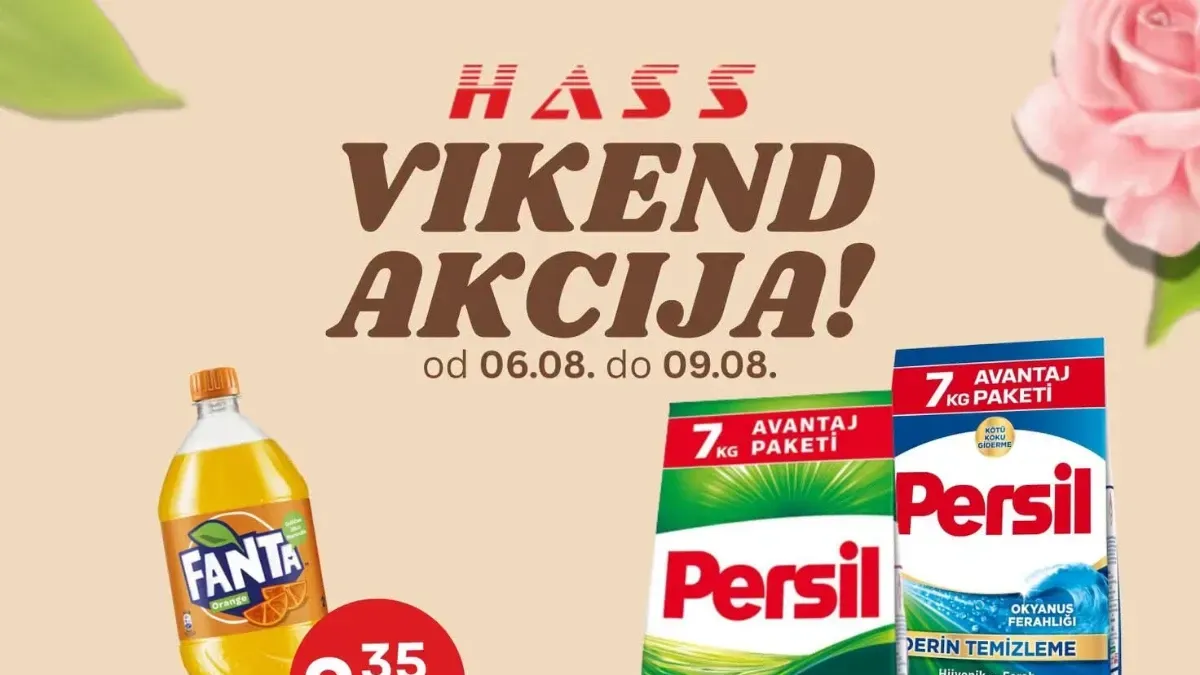HASS vikend akcija do 09.08.2026. – Fanta, Persil, Sevdah kafa, Fresco riblji štapići i Tako Petit keks po odličnim vikend cijenama