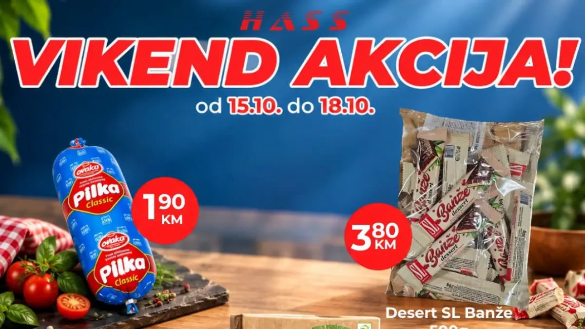 HASS vikend akcija od 15. do 18.10.2026. – akcijske cijene od četvrtka do nedjelje