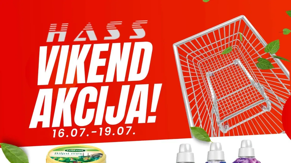 HASS Vikend Akcija od 16. do 19.07.2026. – vikend popusti na prehranu, piće, sladoled i proizvode za domaćinstvo
