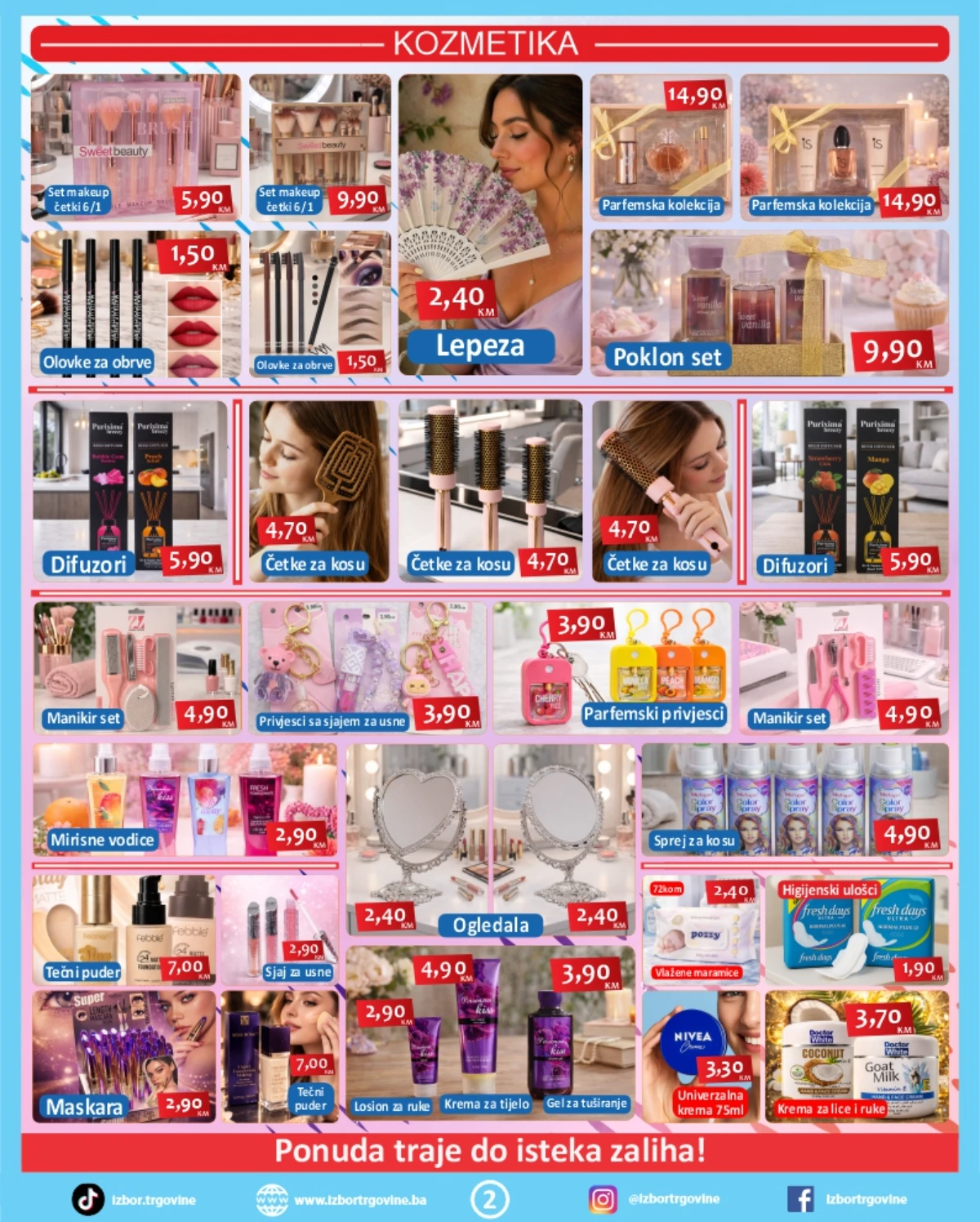 Izbor trgovine kozmetika akcija – parfemi, šminka i beauty proizvodi po sniženim cijenama