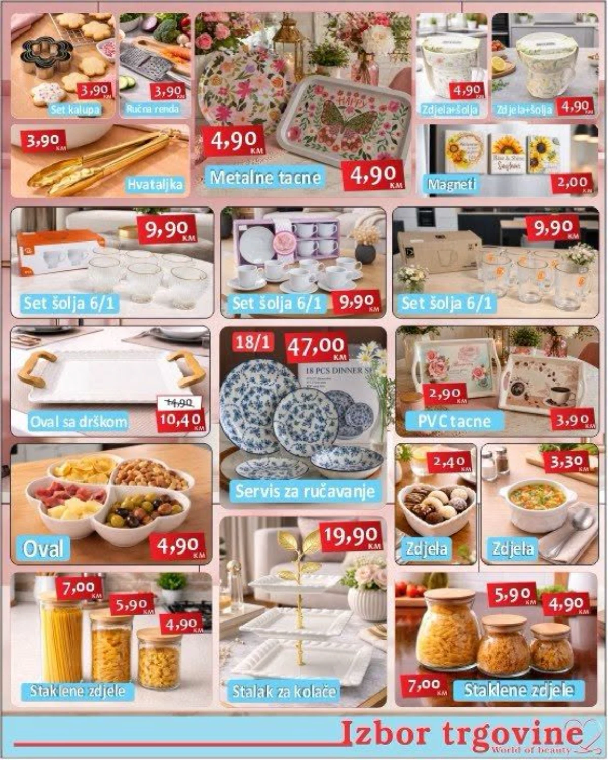Izbor trgovine katalog do 29.05.2026 – kuhinjski dodaci, tacne i staklene zdjele