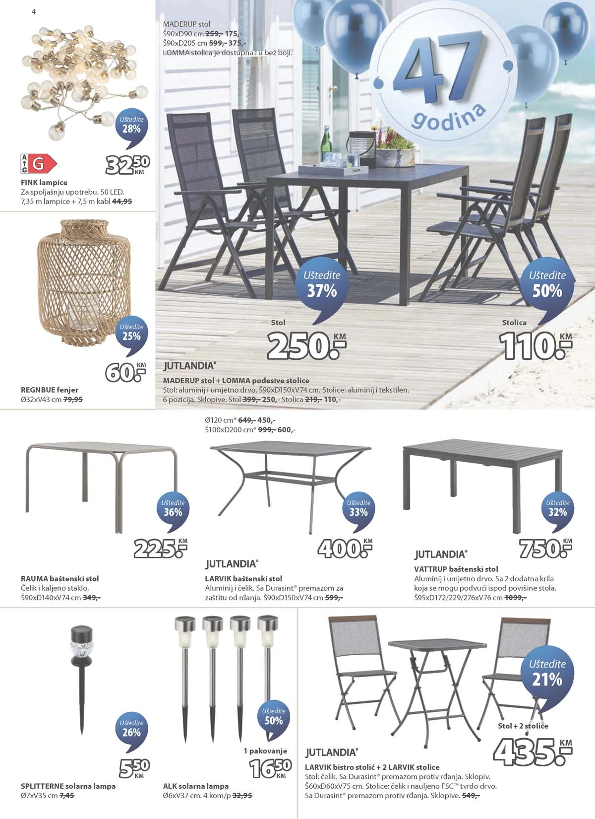 JYSK rođendanska akcija katalog sniženja namještaja i opreme za dom – strana 4 – do 31.03.2026