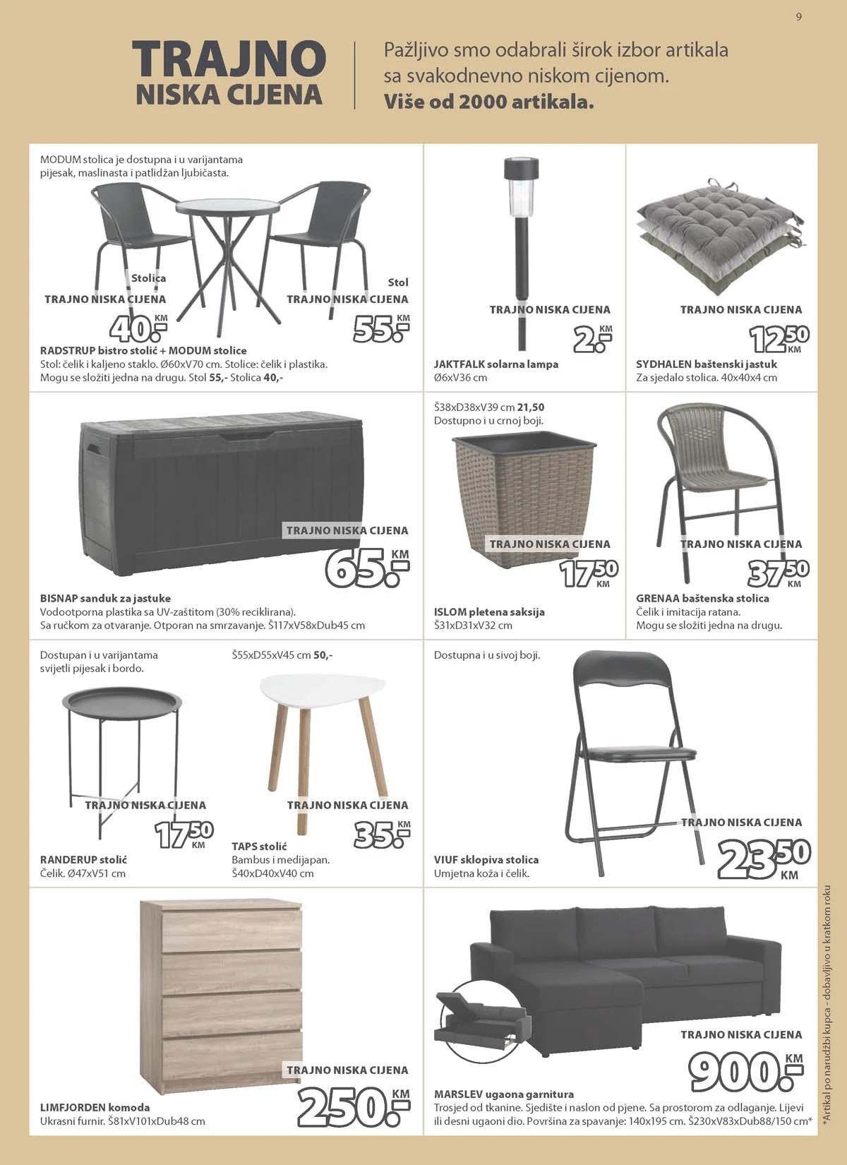 JYSK rođendanska akcija katalog sniženja namještaja i opreme za dom – strana 9 – do 31.03.2026