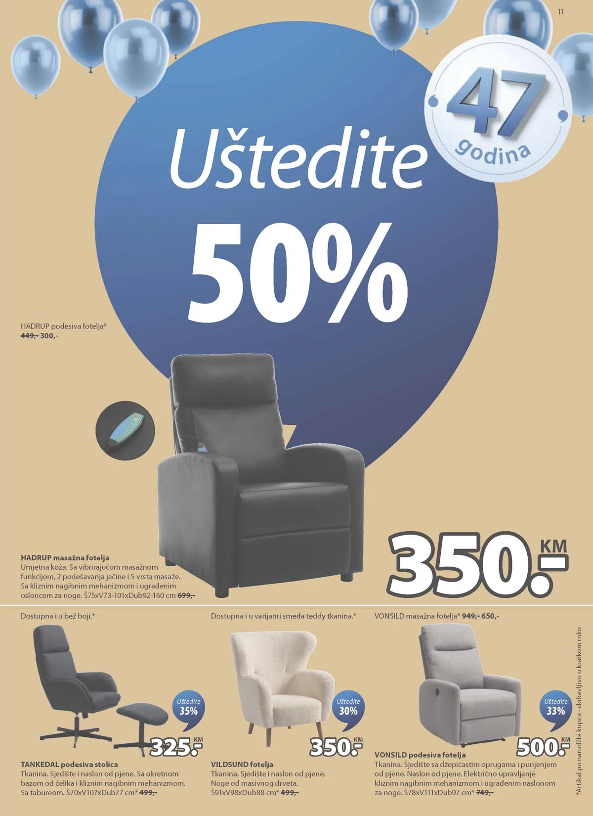 JYSK rođendanska akcija katalog sniženja namještaja i opreme za dom – strana 11 – do 31.03.2026