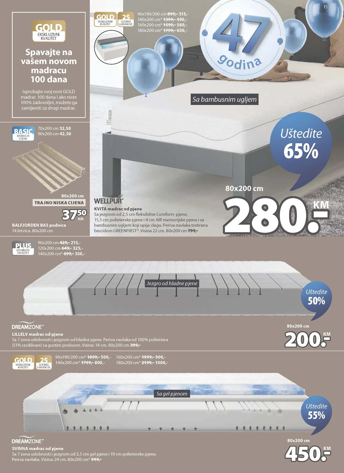 JYSK rođendanska akcija katalog sniženja namještaja i opreme za dom – strana 15 – do 31.03.2026