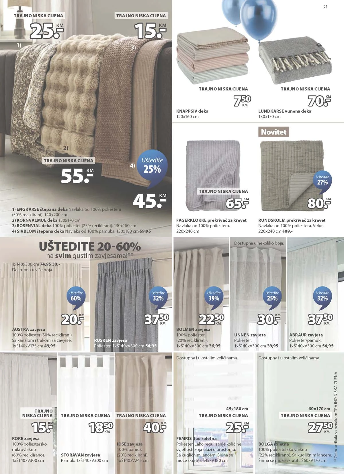 JYSK rođendanska akcija katalog sniženja namještaja i opreme za dom – strana 21 – do 31.03.2026