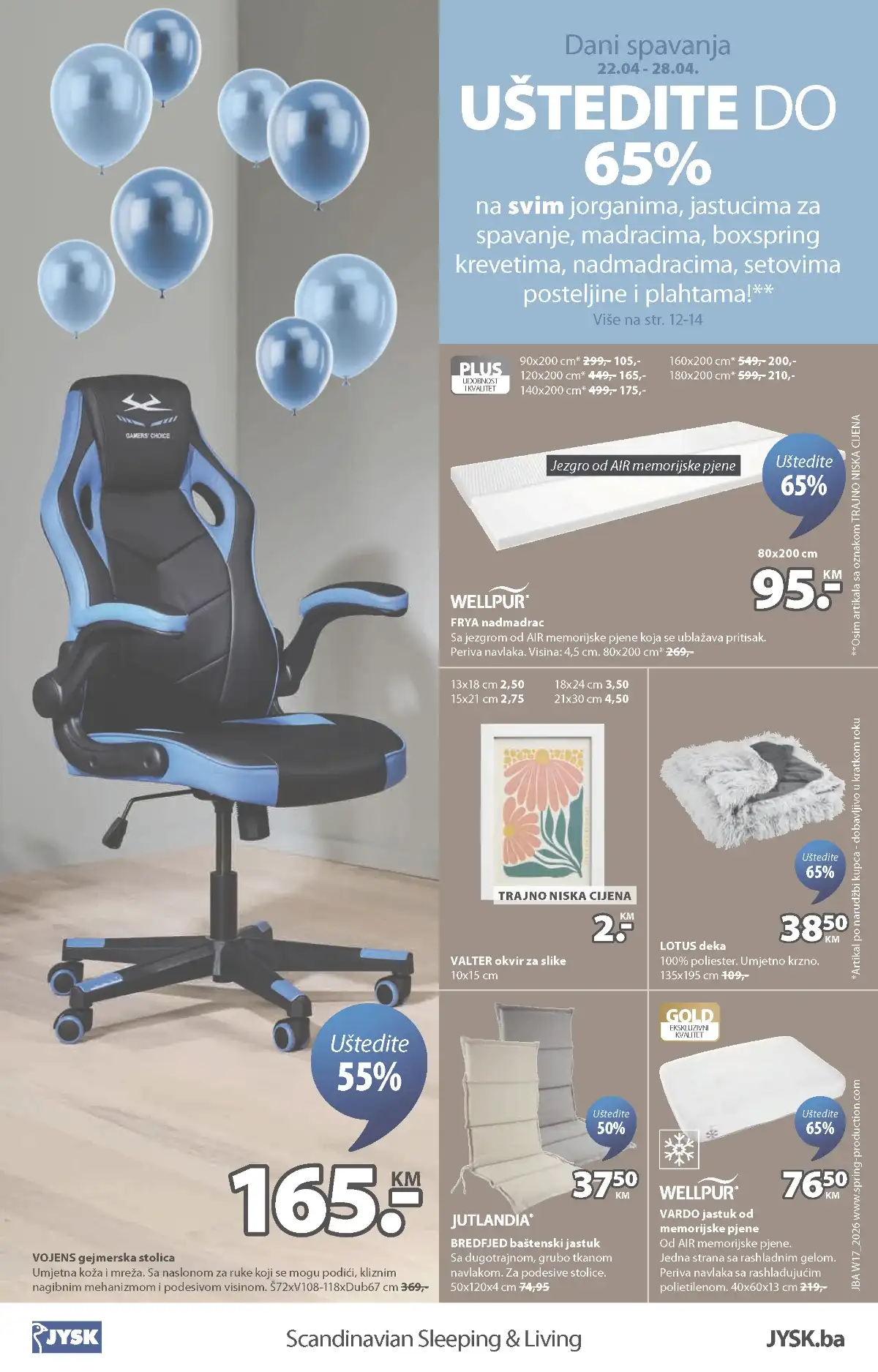 JYSK akcija do 50 posto baštenski stolovi stolice dekoracija do 05.05.2026 strana 16