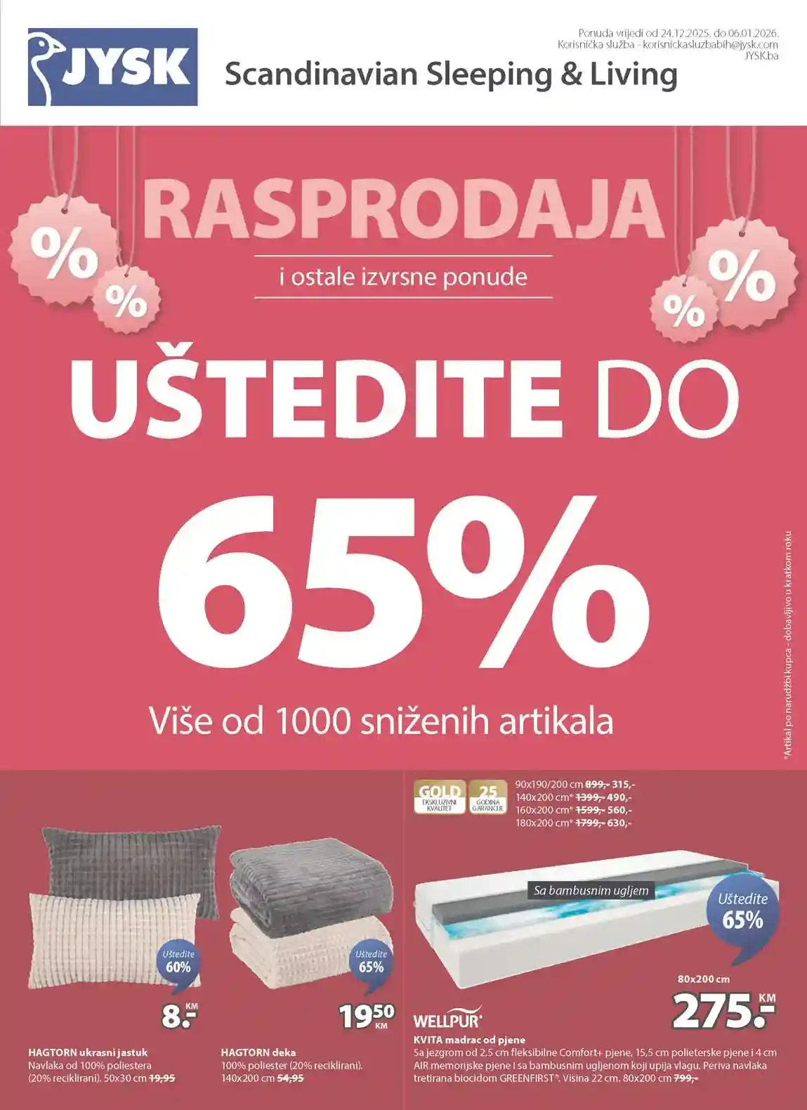 Jysk akcija Sniženja Jysk kataloška akcija