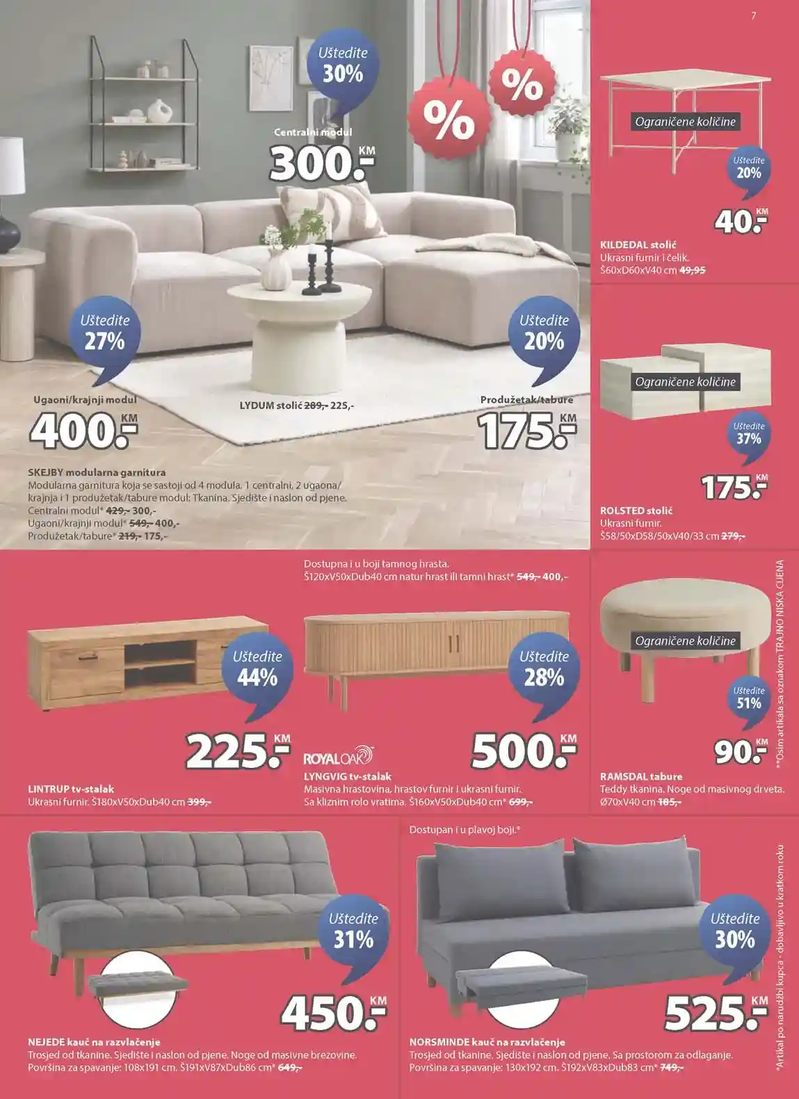 Jysk akcija Sniženja Jysk kataloška akcija